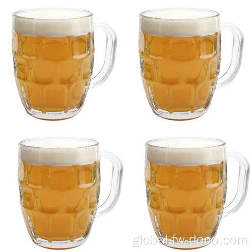 550ml Beer Glass With Handle Beer Glass With Handle Dimpled Beer Stein Mug Manufactory